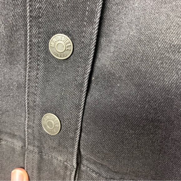 [Madewell] Black Denim Button Down Mini Skirt - Picture 5 of 8